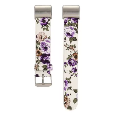 Leather strap with flowers for Fitbit / Fitbit Charge 2