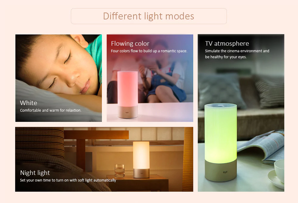 Smart Lamp bedside table Xiaomi Mijia - Bluetooth, WiFi, App