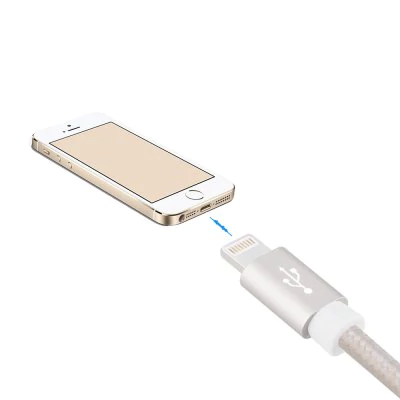 Premium aluminum charging cable 1 m per iPhone 5/6/7/8 / X