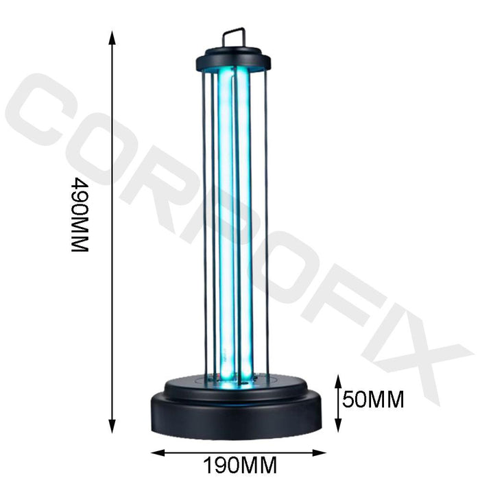 Powerful ultraviolet germicidal UV lamp Corpofix CV2 with ozone generator for disinfection against bacteria and viruses, remote control and timer