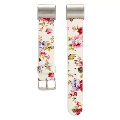 Leather strap with flowers for Fitbit / Fitbit Charge 2