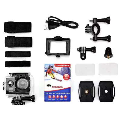 Action camera Furibee F80 1080P HD accessories