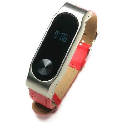 Leather strap with metal body to Xiaomi Mi Band 2