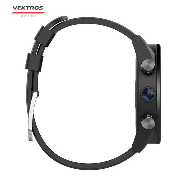 Smart Watch Kingwear Vektros KC08, 4G, Android 7.1, iOS, Heart Rate, 5MP Camera, 1GB RAM, 610mAh battery, IP67 Waterproof, Ceramic Hull