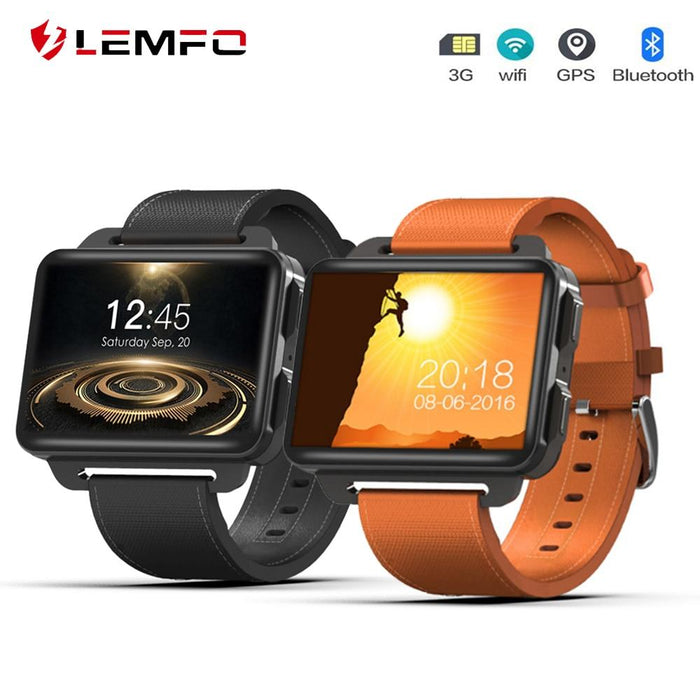 LEMFO LEM4 PRO Smart watch MTK6580, SIM card,  Android 5.1, 1GB + 16GB 1200mAh battery Wifi 3G video call