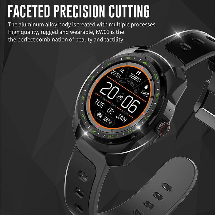 Smart watch KW01. Bluetooth call,  Waterproof IP68, Heart rate, Message Reminder