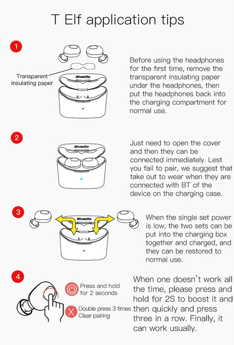 Bluedio T-elf Wireless bluetooth headset TWS stereo microphone with Powerbank