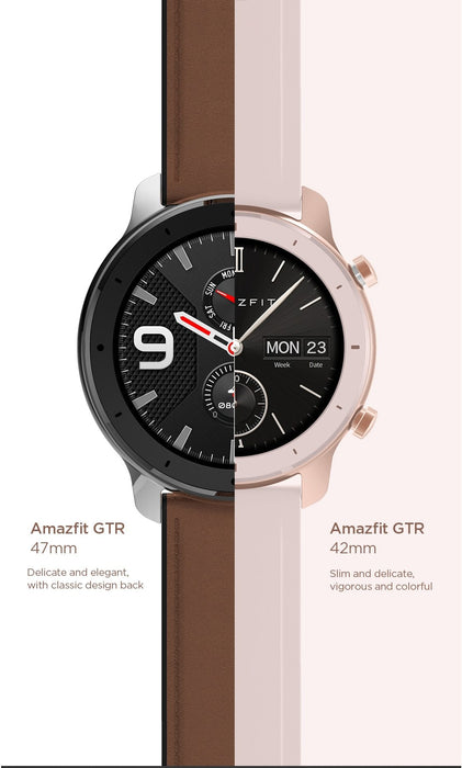 Smart watch Amazfit GTR 47mm, 5ATM, 24 days of battery life, Aluminum housing