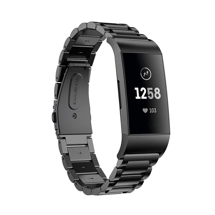 Metal strap stainless steel watch for Fitbit Charge 3