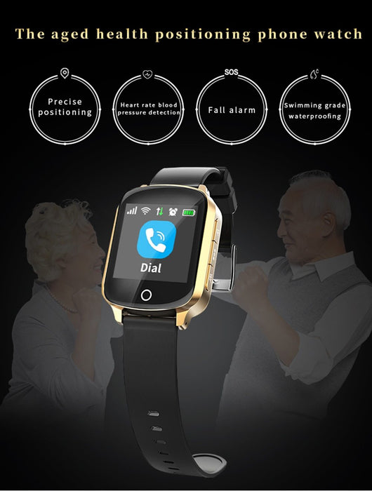 Smart watch elderly D200 screen with 1.54 '', SIM card, GPS tracking, SOS calls, pulse, blood pressure, alarm falling