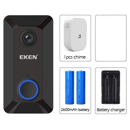 Intelligent 720P camera bell WiFi Video visual intercom bell to chime IP wireless camera for home security EKEN V6