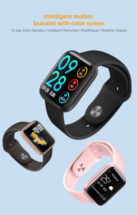 Smart watch P80, Waterproof IP68, iOS Android