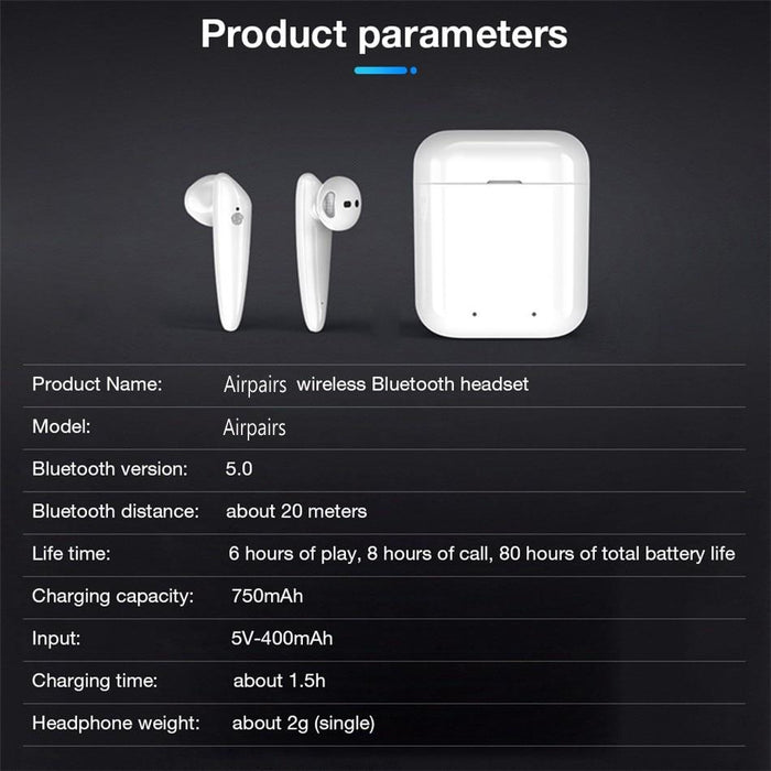 Wireless Headset G01 TWS Super Bass, infrared proximity sensor, Bluetooth 5.0, waterproof IPX7