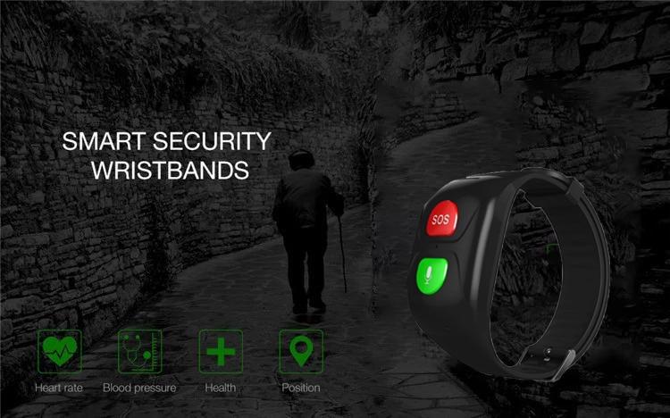 Smart bracelet remote monitoring of health indicators adults and children Vektros VS18, GPS tracking, SIM card, SOS button and call, pulse, blood pressure, alarm falling