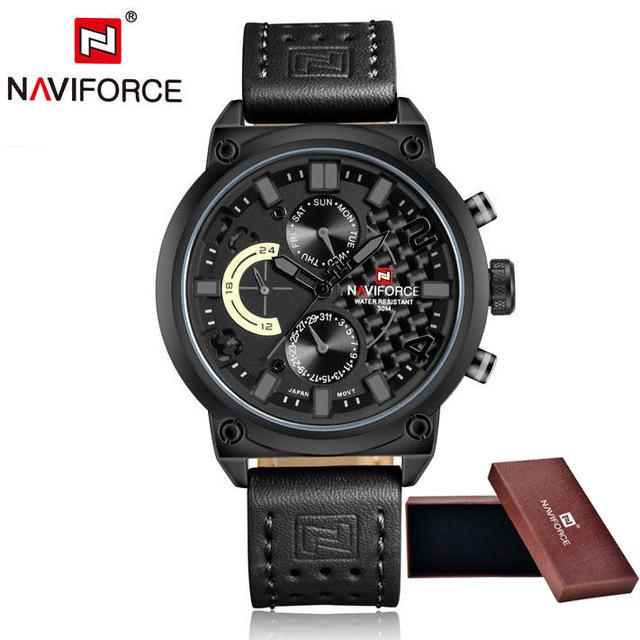 Waterproof male quartz watch NAVIFORCE 9068