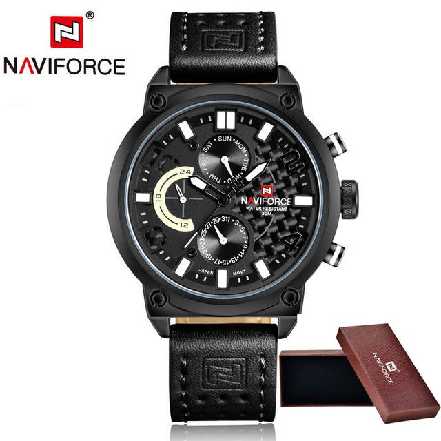 Waterproof male quartz watch NAVIFORCE 9068