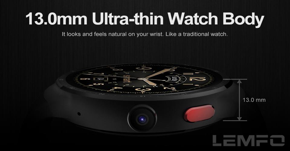 A smart watch camera LEMFO LES1 Android 5.1 MTK6580 1GB + 16GB