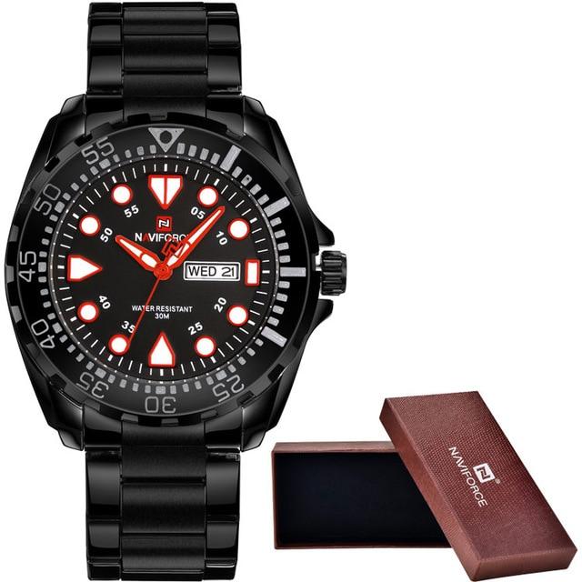 Waterproof male quartz watch NAVIFORCE 9105