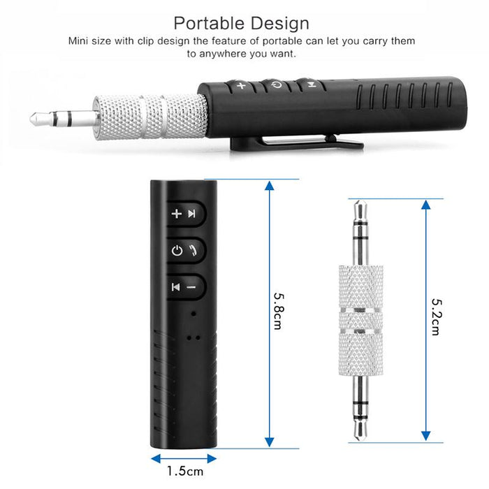 Bluetooth receiver for the car, headphones and home systems with buttons