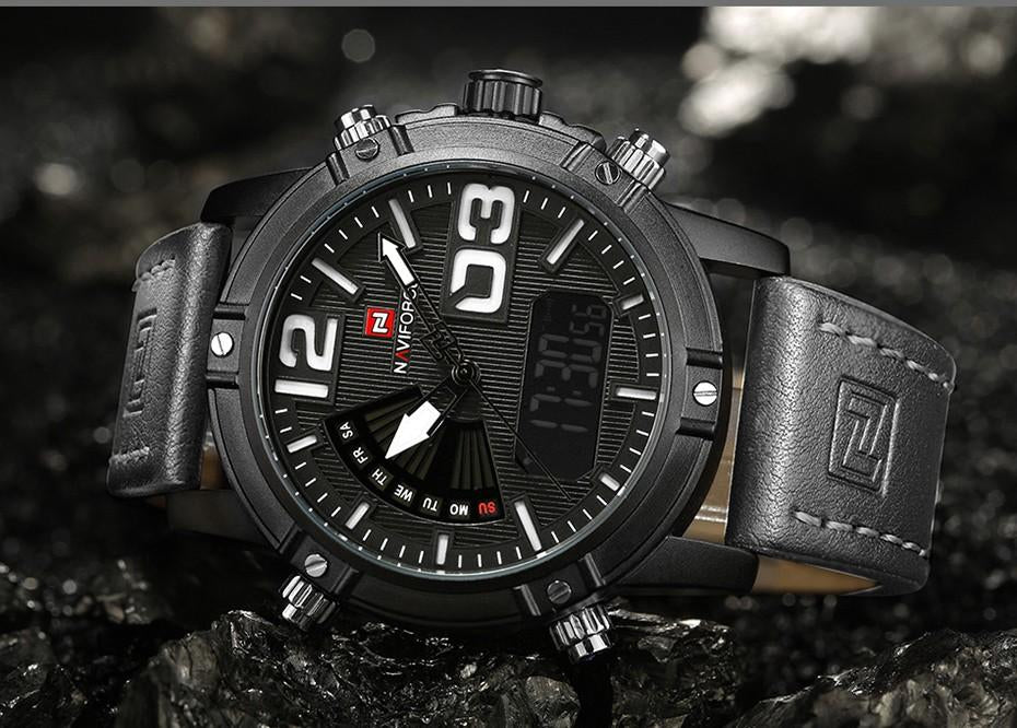 Waterproof male quartz watch NAVIFORCE 9095