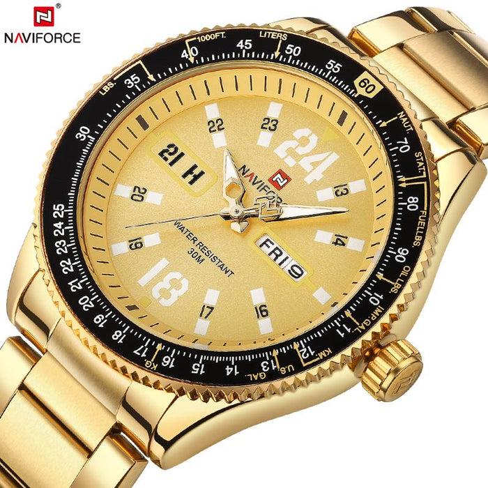 Waterproof male quartz watch NAVIFORCE 9102