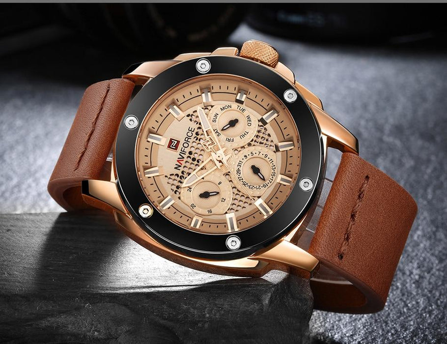 Waterproof male quartz watch NAVIFORCE 9116