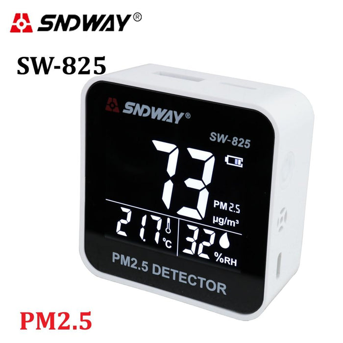 Digital Analyzer air quality SNDWAY SW-825 laser PM2.5 detector gas tester, temperature, humidity