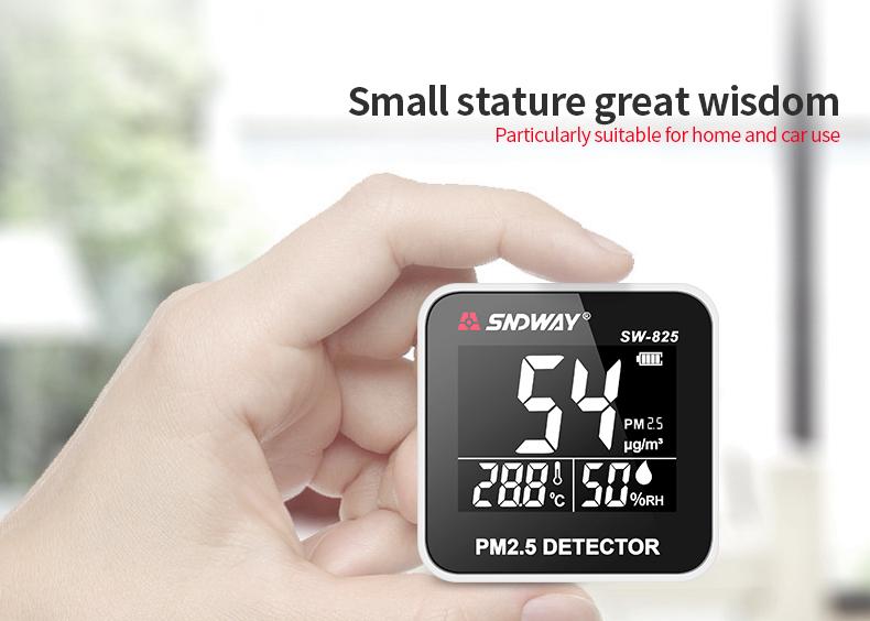 Digital Analyzer air quality SNDWAY SW-825 laser PM2.5 detector gas tester, temperature, humidity