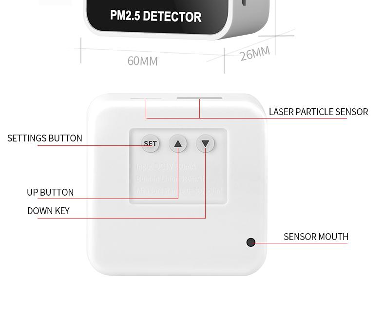 Digital Analyzer air quality SNDWAY SW-825 laser PM2.5 detector gas tester, temperature, humidity