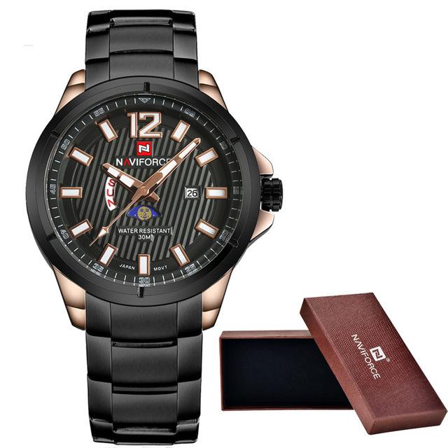 Waterproof male quartz watch NAVIFORCE 9084