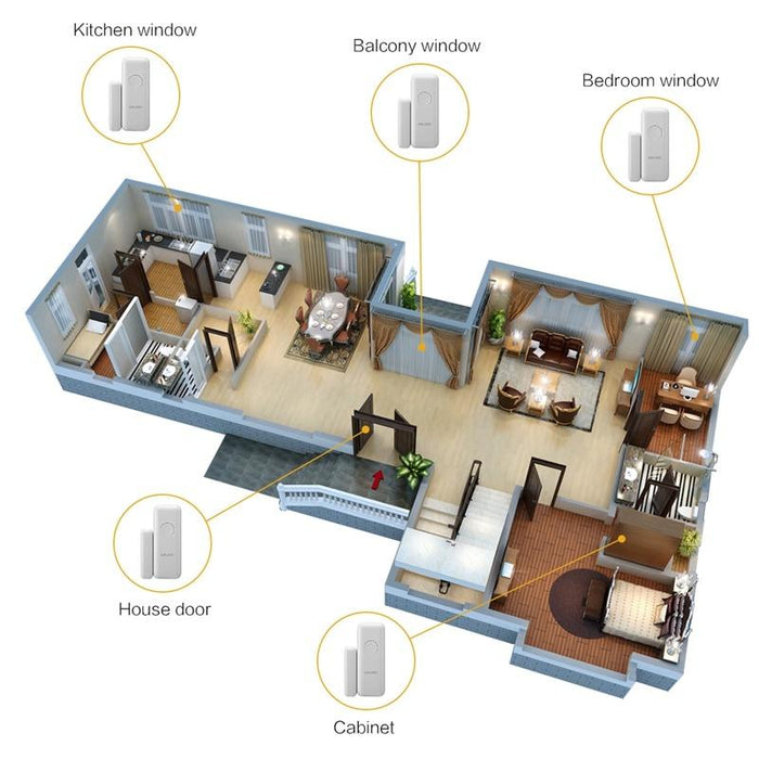 Wireless sensor for door and window DIGOO DG-HOSA, 433MHz