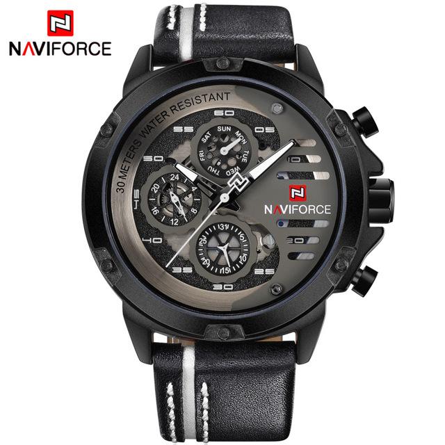 Waterproof male quartz watch NAVIFORCE 9110