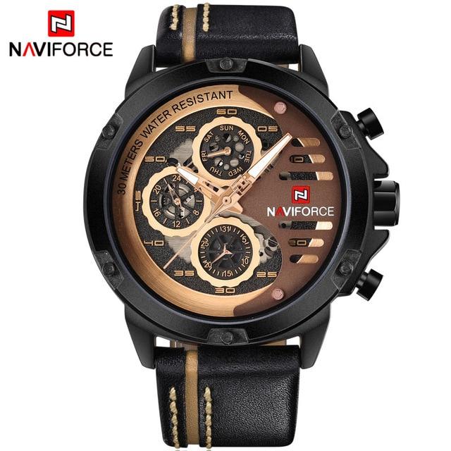 Waterproof male quartz watch NAVIFORCE 9110