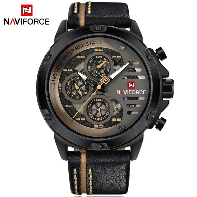 Waterproof male quartz watch NAVIFORCE 9110