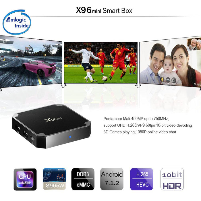 TV box X96, Android 7.1.2, 2GB RAM, 16GB ROM, WiFi, 4K