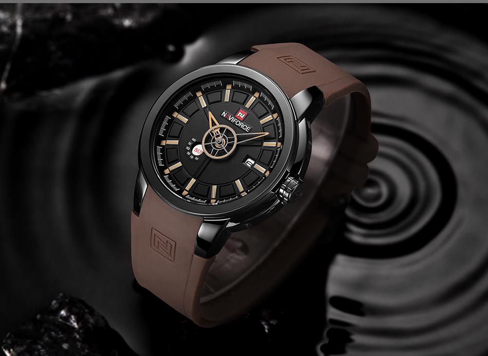 Waterproof male quartz watch NAVIFORCE 9107