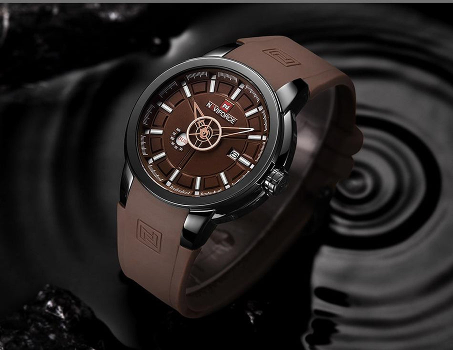 Waterproof male quartz watch NAVIFORCE 9107