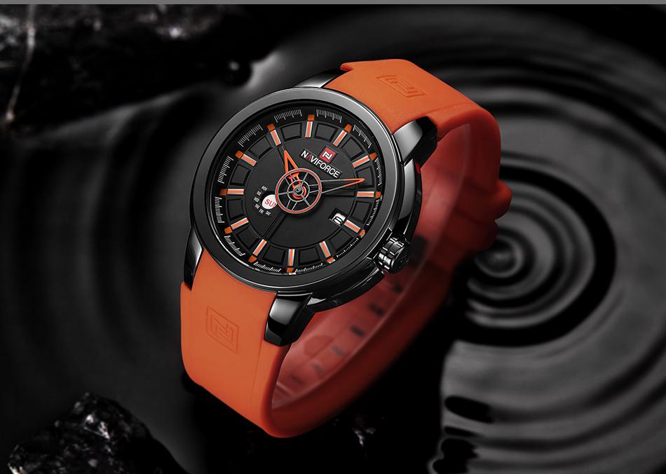 Waterproof male quartz watch NAVIFORCE 9107