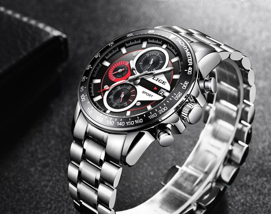 Waterproof male quartz watch LIGE 9835