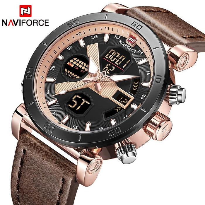 Waterproof male quartz watch NAVIFORCE 9132