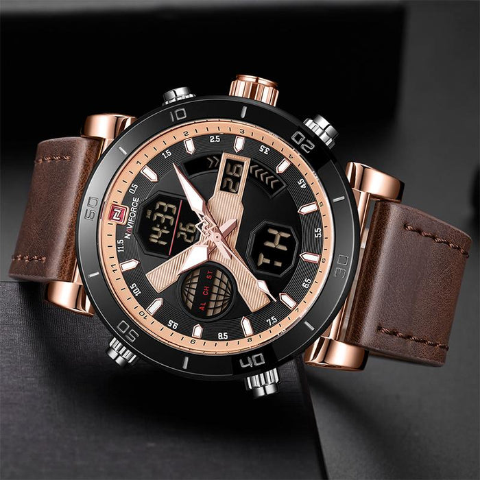 Waterproof male quartz watch NAVIFORCE 9132