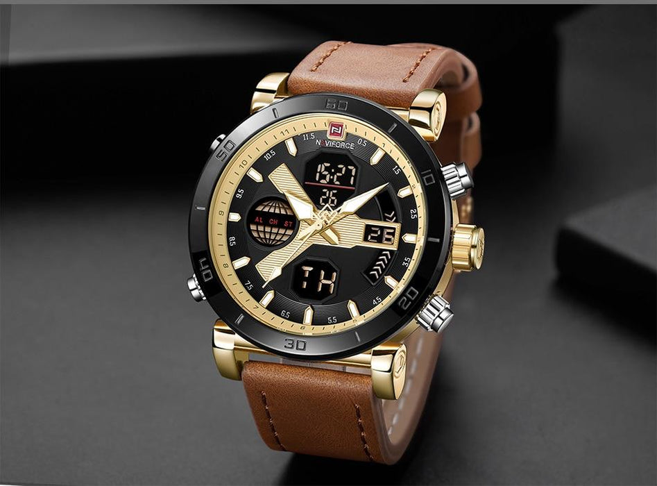 Waterproof male quartz watch NAVIFORCE 9132