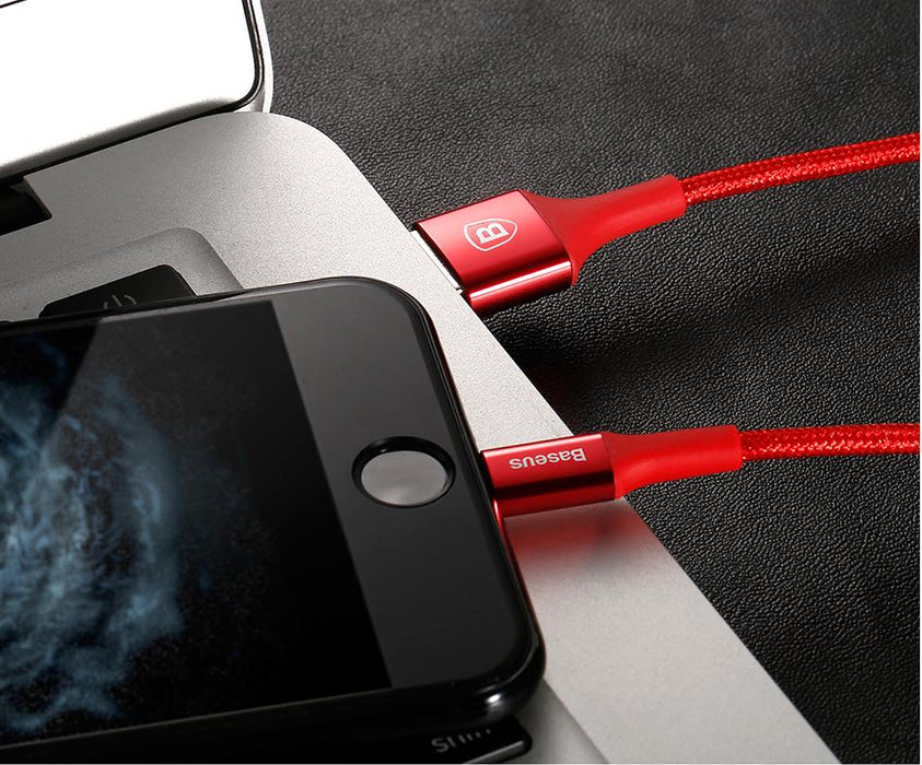 Luminosity LED charging cable Baseus 8pin for iPhone 5/6/7/8 / X / XS / XR, 25cm, 1m, 1.5m, 2m