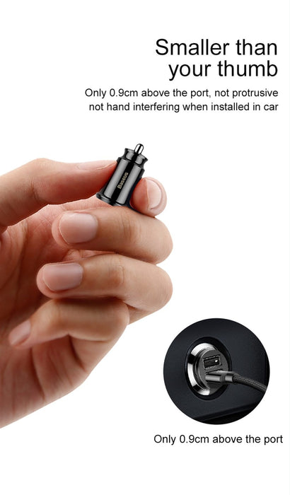 Smart mini USB car charger Baseus 3.1A Fast Charge