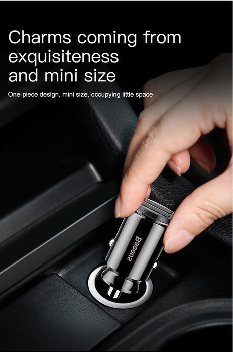 Smart mini USB car charger Baseus 3.1A Fast Charge