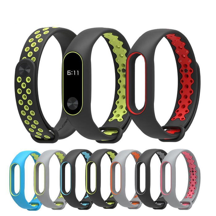 Dichromatic breathable silicone strap Xiaomi Mi Band 2