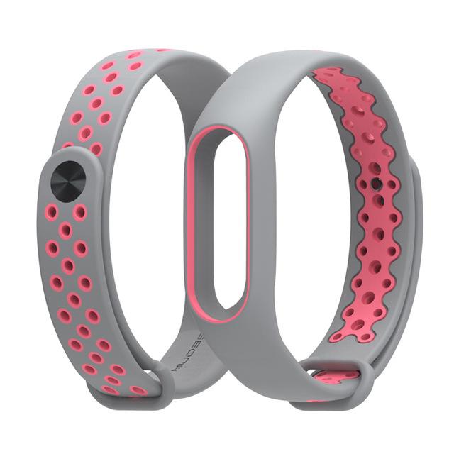 Dichromatic breathable silicone strap Xiaomi Mi Band 2