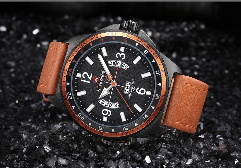 Waterproof male quartz watch NAVIFORCE 9103