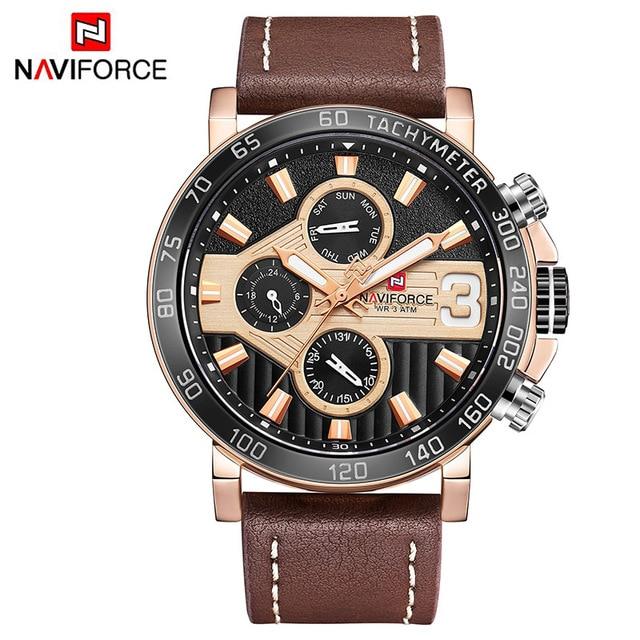 Waterproof male quartz watch NAVIFORCE 9137