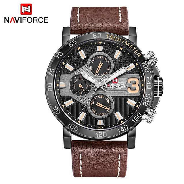 Waterproof male quartz watch NAVIFORCE 9137